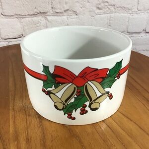 Vintage 1988 F.T.D.A. Holiday Bells Ceramic Bowl